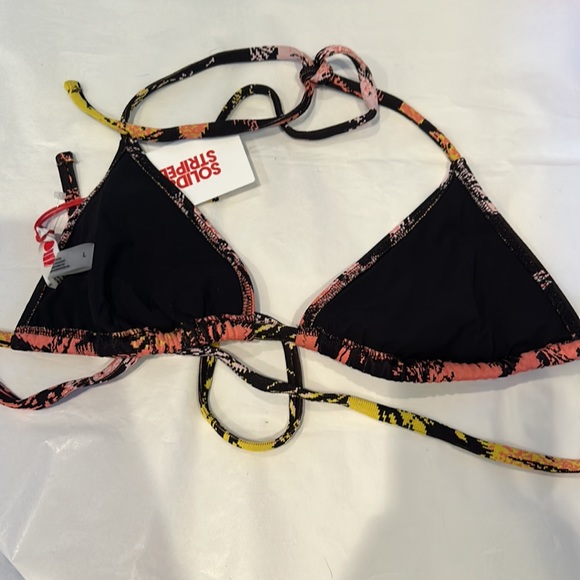 NWT ANTHRO SOLID & STRIPED the iris top in ombré palm blackout size large - Picture 8 of 8